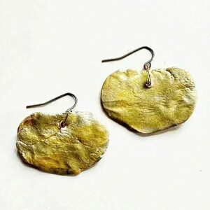 Gold-leaf-like finish Handmade Earrings